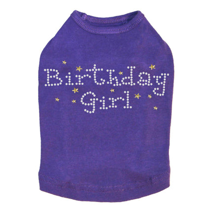 Birthday Girl with Stars - Dog Tank