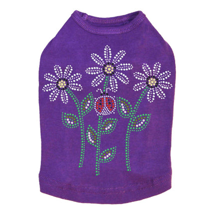 Daisies with Lady Bugs - Dog Tank