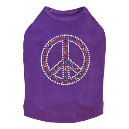 Peace Sign (Multicolor) - Dog Tank