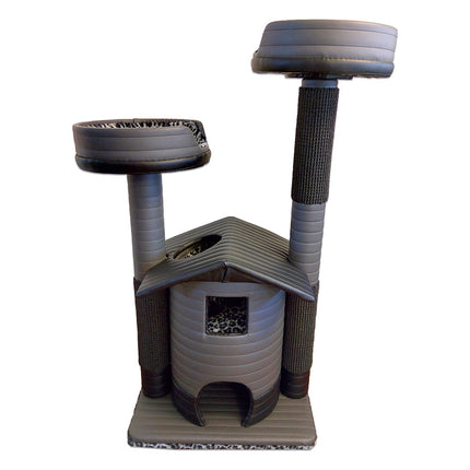 Queen's Kastle Deluxe Luxury Cat Tower with 2 Cat Beds