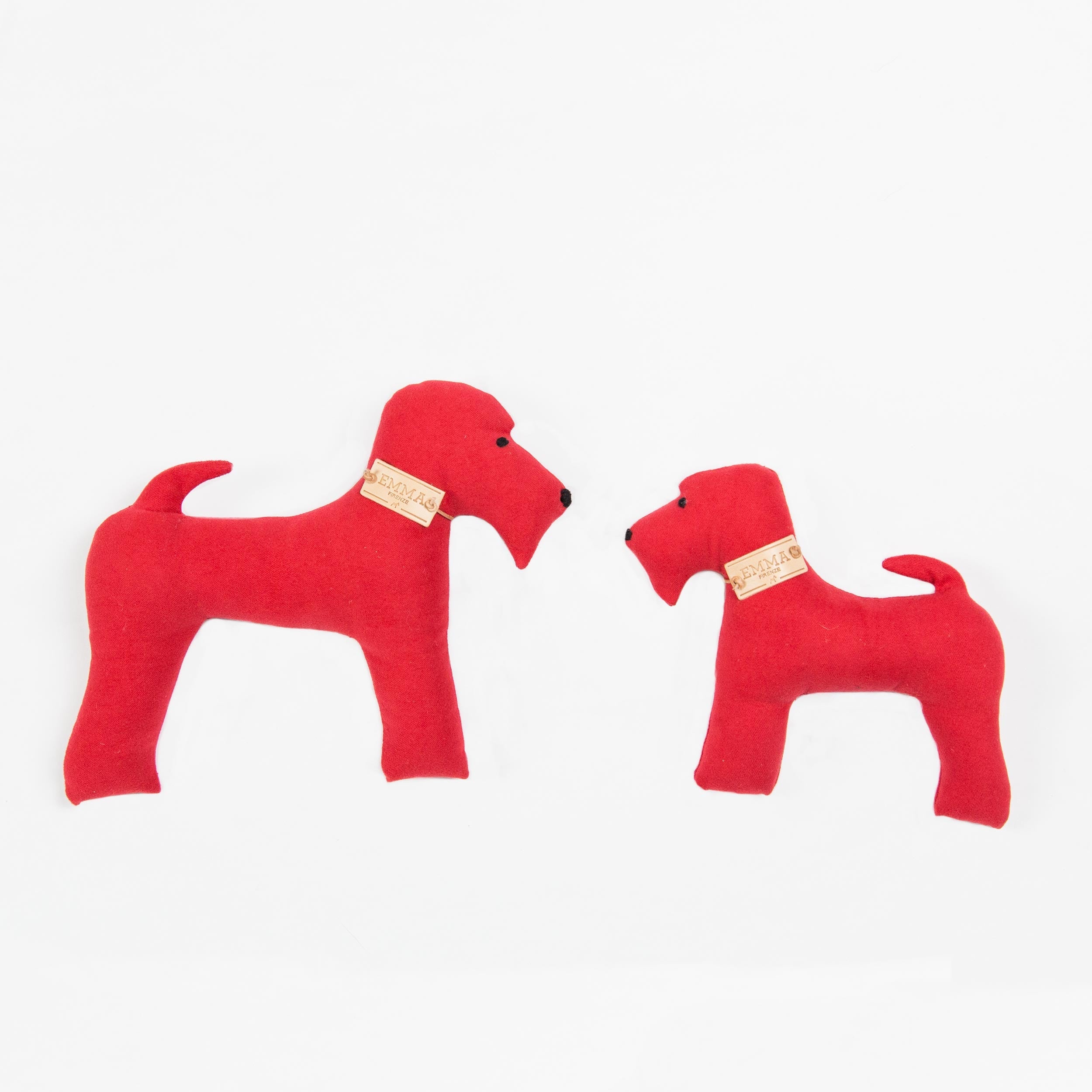 Gift Toy In Red Moleskin Fabric Emma Firenze