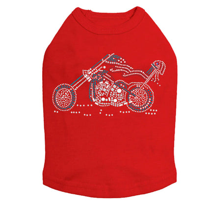 Motorcycle - Red, White, & Turquoise - Dog Tank