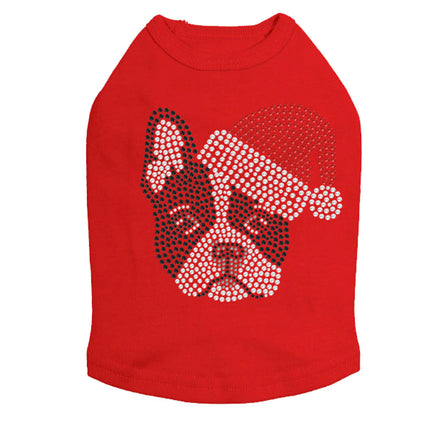 Boston Terrier with Santa Hat - Dog Tank