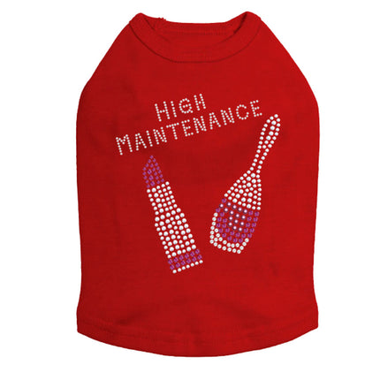 High Maintenance with Nail Polish & Lipstick - Dog Tank