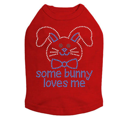 Some Bunny Loves Me (Blue) - Dog Tank