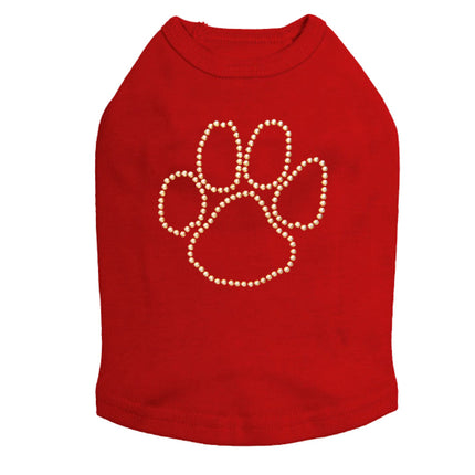 Paw (Gold Nailheads) - Dog Tank