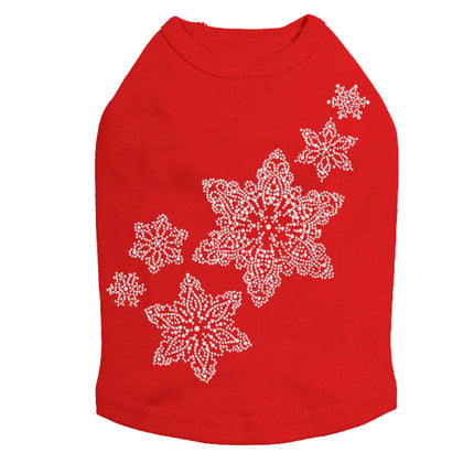 Rhinestone Snowflakes - Dog Tank