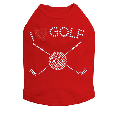 I Love Golf (Small) - Dog Tank