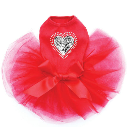 Sequin Silver Heart - Custom Tutu