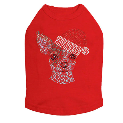 Chihuahua Face with Santa Hat - Dog Tank