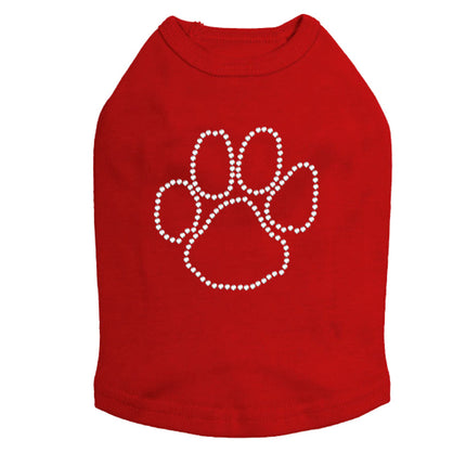 Paw (Rhinestone Outline) - Dog Tank