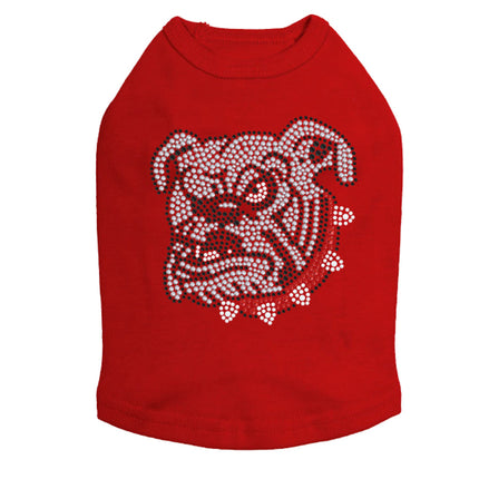 Bulldog Face (White) - Dog Tank