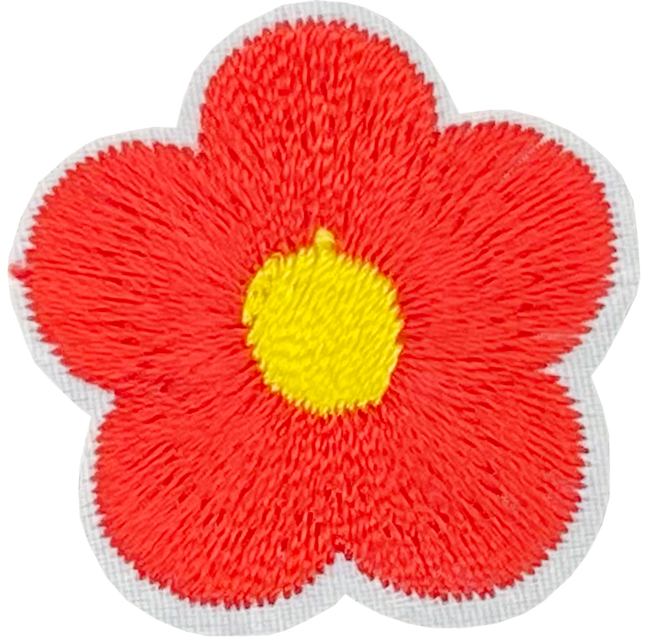 Small 5 Petal Flower (Red) - Patch