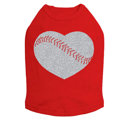 Baseball Heart - Dog Tank