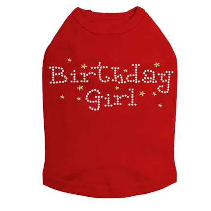 Birthday Girl with Stars - Dog Tank