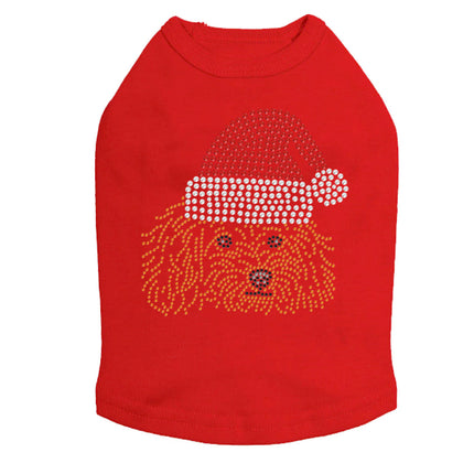 Teddy Poodle with Santa Hat - Dog Tank