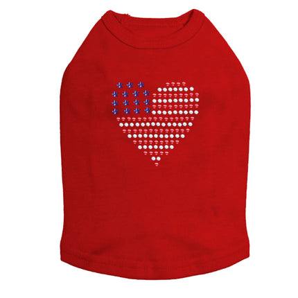 Patriotic Heart 1 - Dog Tank