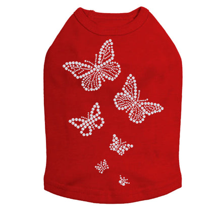 Rhinestone Butterflies - Dog Tank