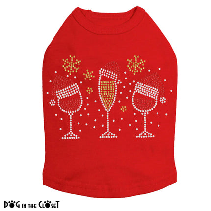 Christmas Wine Glasses - Dog Tank