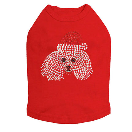 Poodle Face with Santa Hat - Dog Tank