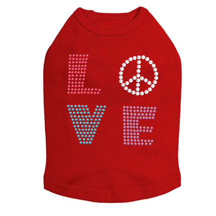 Love with Peace Sign - Dog Tank