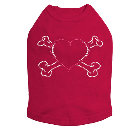 Heart with Cross Bones - Dog Tank