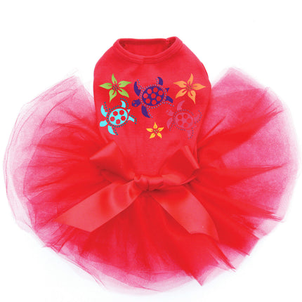 Satin Sea Turtles with Flowers - Custom Tutu