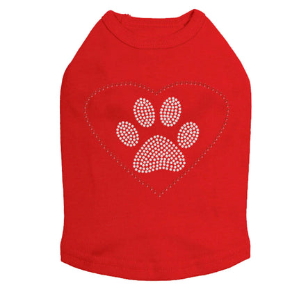 Heart with Paw - Dog Tank