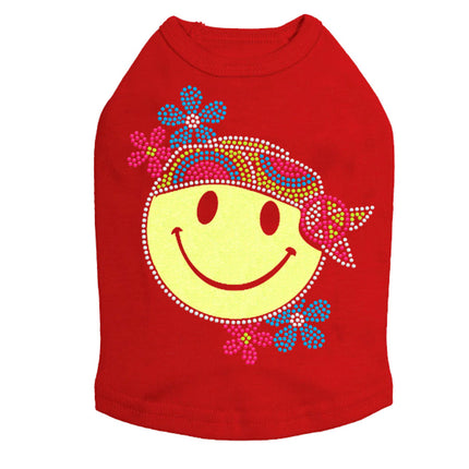 Happy Face Hippy - Dog Tank