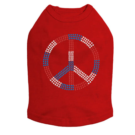 Peace Sign (Red, White, & Blue) - Dog Tank