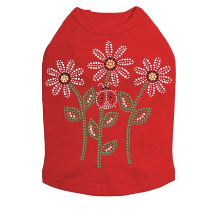 Daisies with Lady Bugs - Dog Tank