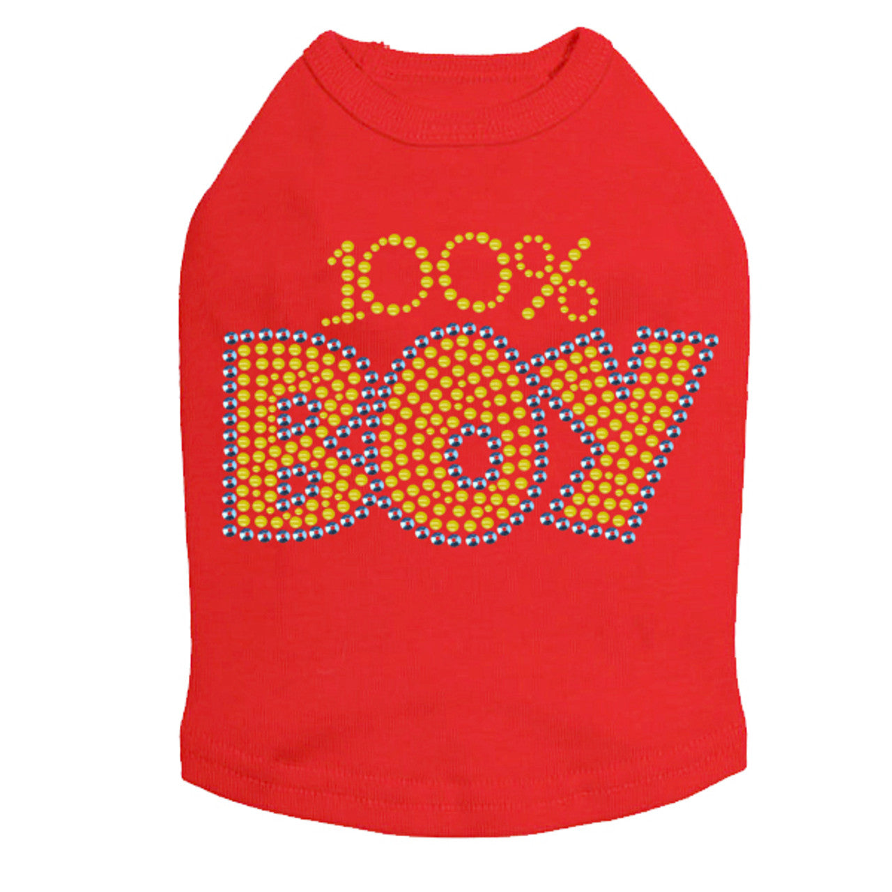 100% Boy - Dog Tank Red