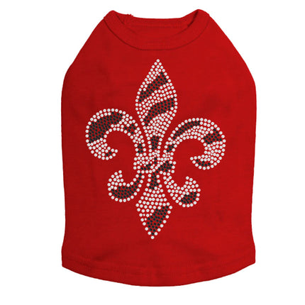 Fleur de Lis (Zebra Print) - Dog Tank