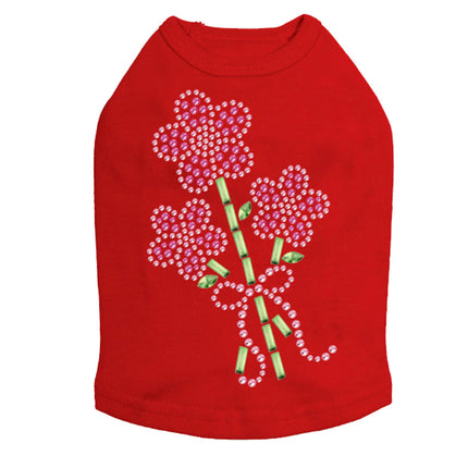 Pink Flower Bouquet - Dog Tank