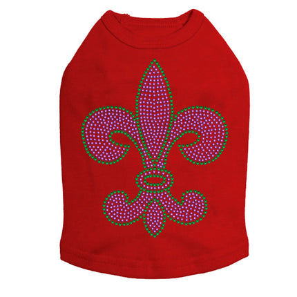 Fleur de Lis Purple & Green - Dog Tank