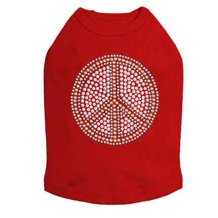 Peace Sign (Blue) - Dog Tank