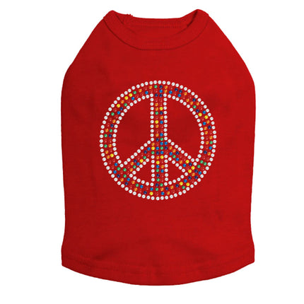 Peace Sign (Multicolor) - Dog Tank