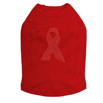 Ribbon (Red Rhinestones) - Dog Tank