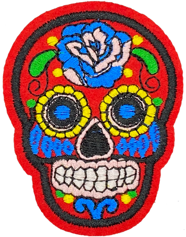 Red Sugar Skull - Patch