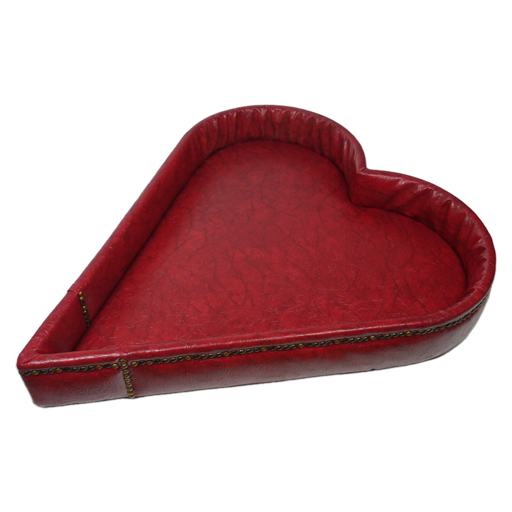 Deluxe Royal Heart Dog Bed Red Yes