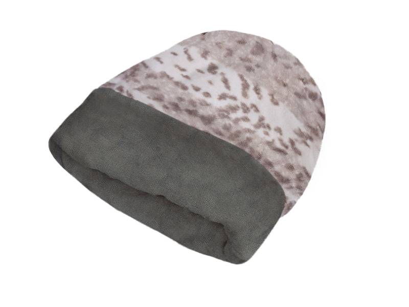 Soft Platinum Snow Leopard Cuddle Cup Charcoal