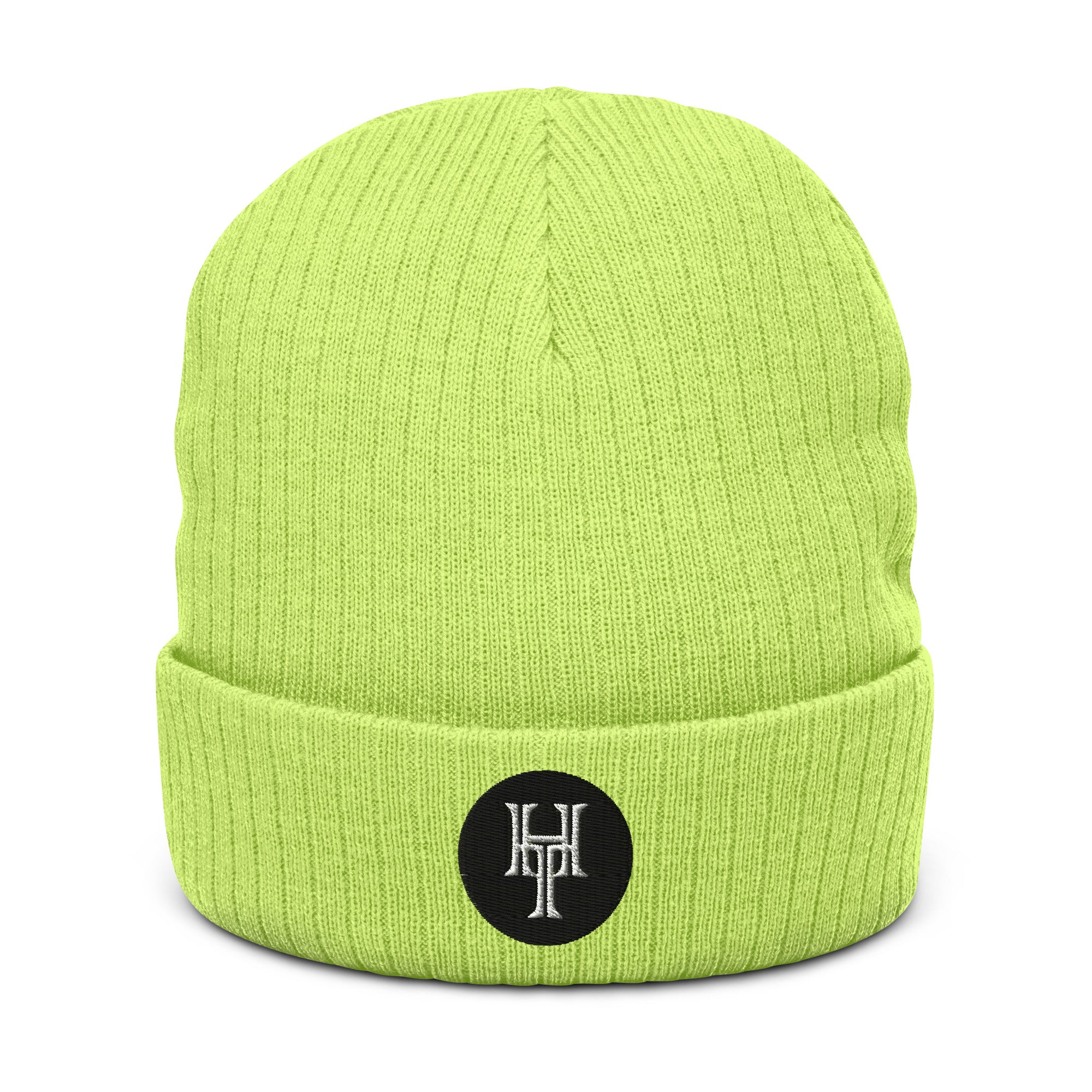 HT Ribbed knit beanie Acid Green