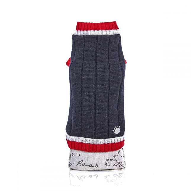 Sweater - Ribbed Pull Bicolor Bands Blue