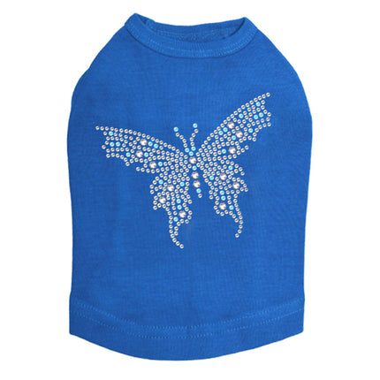 Blue Austrian crystal Butterfly - Dog Tank