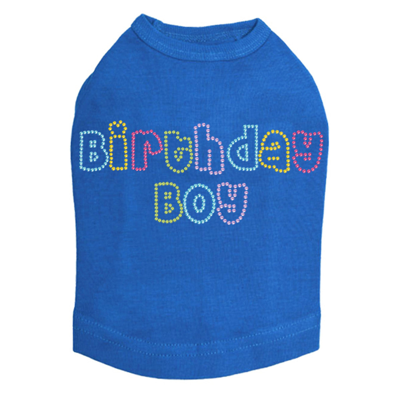 Birthday Boy (Multicolor) - Dog Tank Royal Blue