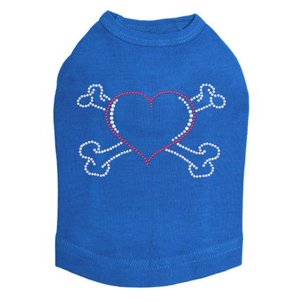 Heart with Cross Bones - Dog Tank