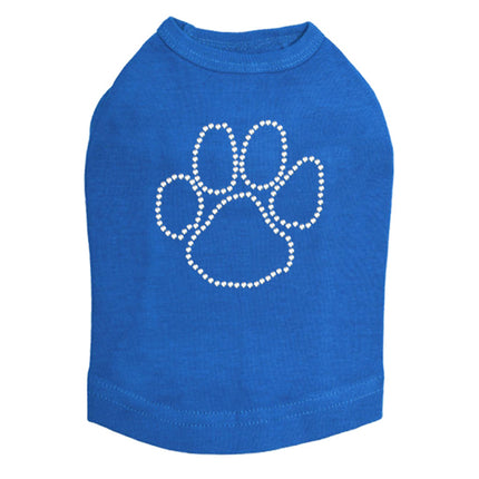 Paw (Rhinestone Outline) - Dog Tank