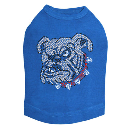 Bulldog Face (White) - Dog Tank