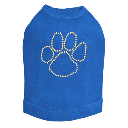 Paw (Gold Nailheads) - Dog Tank