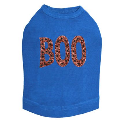 Orange Glitter Boo - Dog Tank